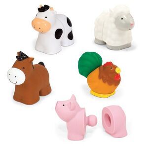 Melissa & Doug Pop Blocs Farm Animals Educational Baby Gear Toy K's Kids - 10pc